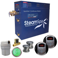 Thumbnail for SteamSpa Royal 12 KW QuickStart Acu-Steam Bath Generator Package with Built-in Auto Drain in Brushed Nickel Steam Generators SteamSpa 