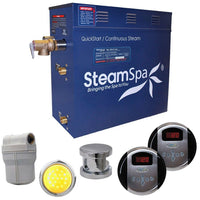 Thumbnail for SteamSpa Royal 7.5 KW QuickStart Acu-Steam Bath Generator Package in Brushed Nickel Steam Generators SteamSpa 