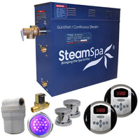 Thumbnail for SteamSpa Royal 12 KW QuickStart Acu-Steam Bath Generator Package with Built-in Auto Drain in Polished Chrome Steam Generators SteamSpa 
