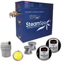 Thumbnail for SteamSpa Royal 12 KW QuickStart Acu-Steam Bath Generator Package in Polished Chrome Steam Generators SteamSpa 
