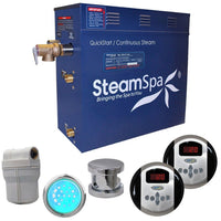 Thumbnail for SteamSpa Royal 9 KW QuickStart Acu-Steam Bath Generator Package in Polished Chrome Steam Generators SteamSpa 