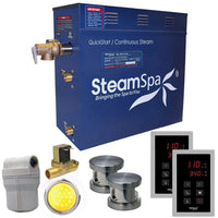 Thumbnail for SteamSpa RYT1050BN-A Royal 10.5 KW QuickStart Acu-Steam Bath Generator Package with Built-in Auto Drain in Brushed Nickel Steam Generators SteamSpa 