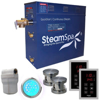Thumbnail for SteamSpa RYT1050BN Royal 10.5 KW QuickStart Acu-Steam Bath Generator Package in Brushed Nickel Steam Generators SteamSpa 