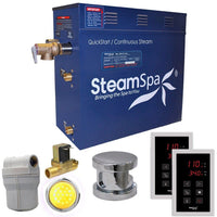 Thumbnail for SteamSpa Royal 9 KW QuickStart Acu-Steam Bath Generator Package with Built-in Auto Drain in Polished Chrome Steam Generators SteamSpa 