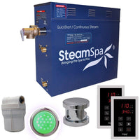 Thumbnail for SteamSpa Royal 7.5 KW QuickStart Acu-Steam Bath Generator Package in Polished Chrome Steam Generators SteamSpa 