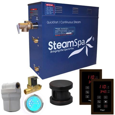 SteamSpa Royal 6 KW QuickStart Acu-Steam Bath Generator Package with Built-in Auto Drain in Oil Rubbed Bronze Steam Generators SteamSpa 