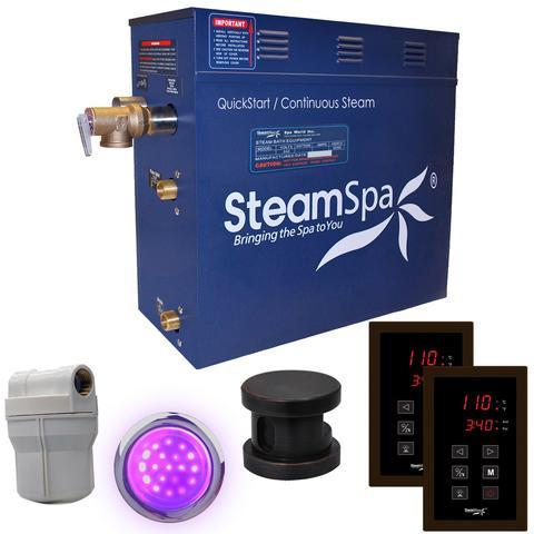 SteamSpa Royal 6 KW QuickStart Acu-Steam Bath Generator Package in Oil Rubbed Bronze Steam Generators SteamSpa 