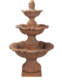 Thumbnail for Regina Three Tier Cast Stone Outdoor Garden Fountains Fountain Tuscan 