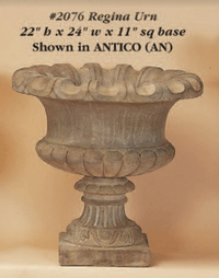 Thumbnail for Regina Urn Cast Stone Outdoor Garden Planter Planter Tuscan 