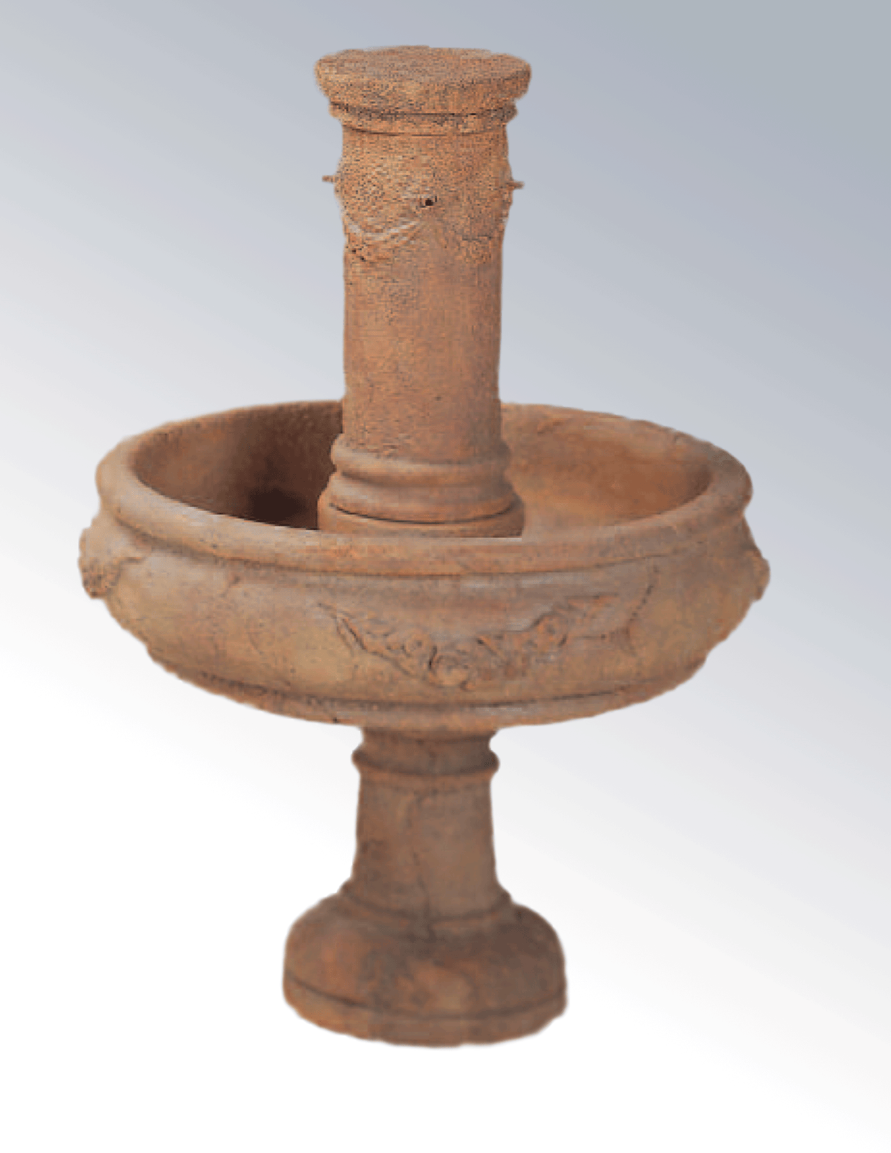 Rosa Column Cast Stone Outdoor Garden Fountains With Spout Fountain Tuscan 