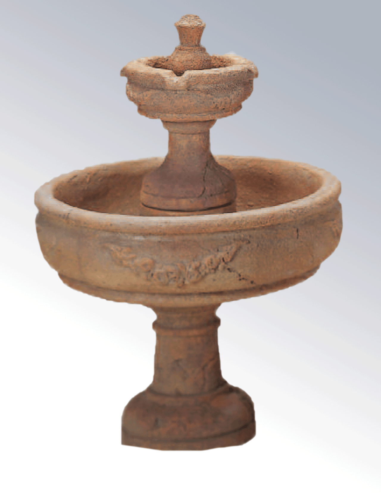 Rosa Two Tier Cast Stone Outdoor Garden Fountains Fountain Tuscan 