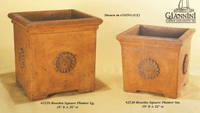 Thumbnail for Rosetta Square Planter Cast Stone Outdoor Garden Planter Planter Tuscan 