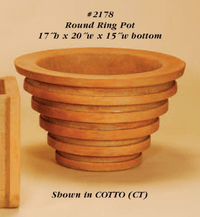 Thumbnail for Round Ring Pot Cast Stone Outdoor Garden Planter Planter Tuscan 