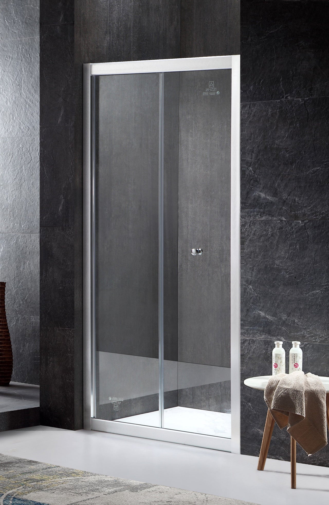 ANZZI Rampart Series SD-AZ40BN Shower Doors Shower Doors ANZZI 