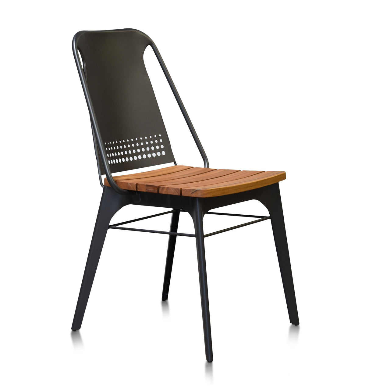 Strada Steel and Teak Outdoor Dining Chair - Set of 2 Dining Chair Gingko 