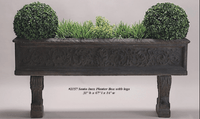 Thumbnail for Santa Inez Planter Box with Legs Cast Stone Outdoor Garden Planter Planter Tuscan 