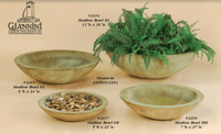 Thumbnail for Shallow Bowl Cast Stone Outdoor Garden Planter Planter Tuscan 