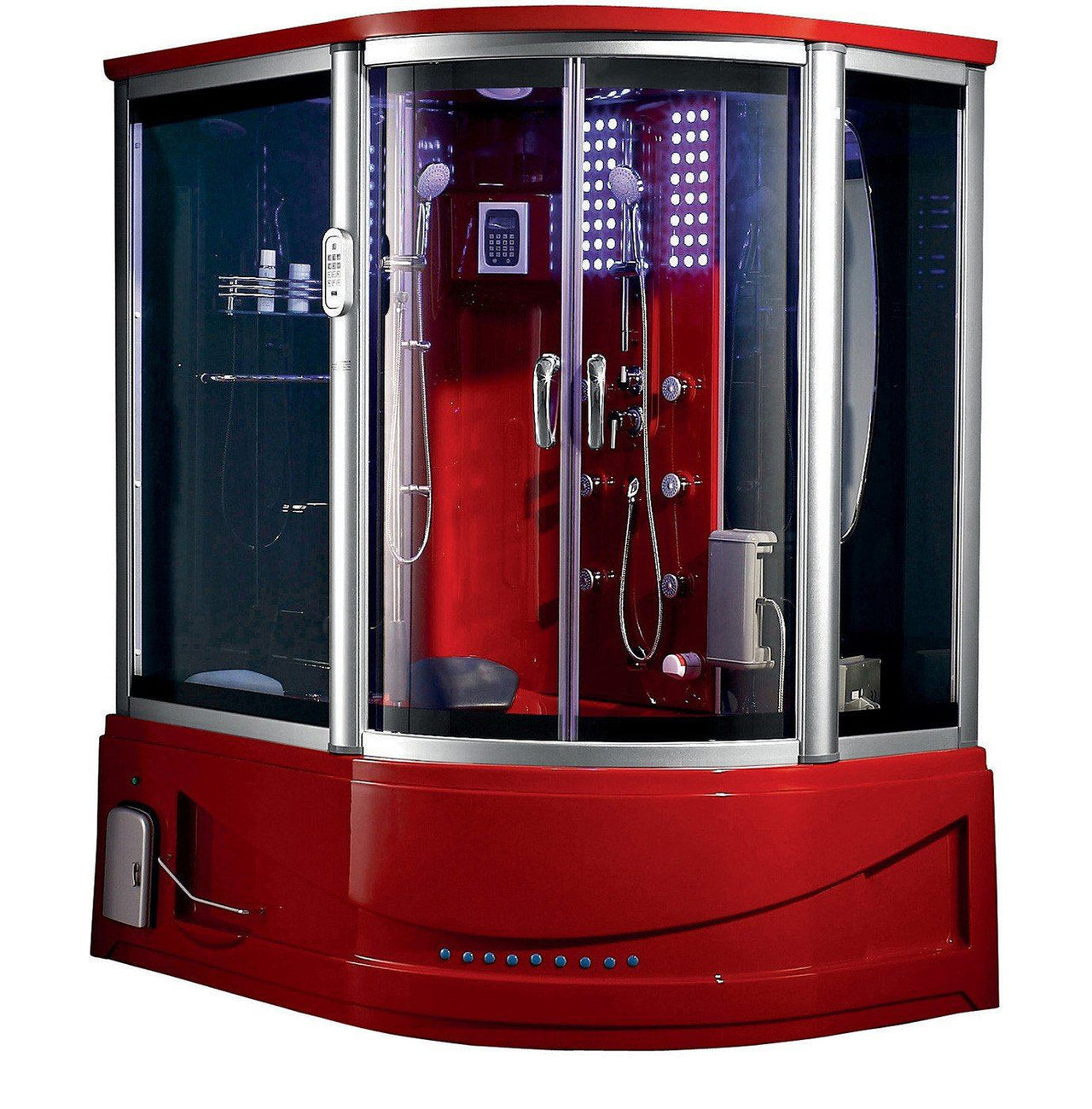 Maya Bath Siena-Red-Left Steam Shower Steam Shower Maya Bath 