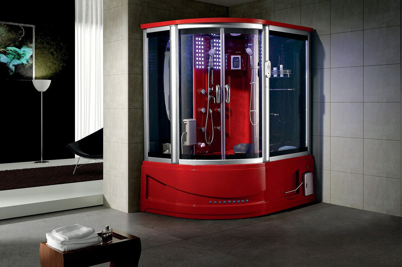 Maya Bath Siena-Red-Right Steam Shower Steam Shower Maya Bath 