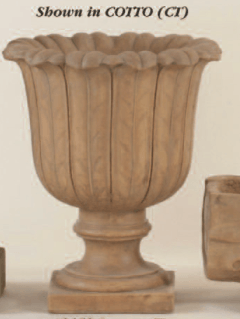 Sovana Urn Cast Stone Outdoor Garden Planter Planter Tuscanbasinss 