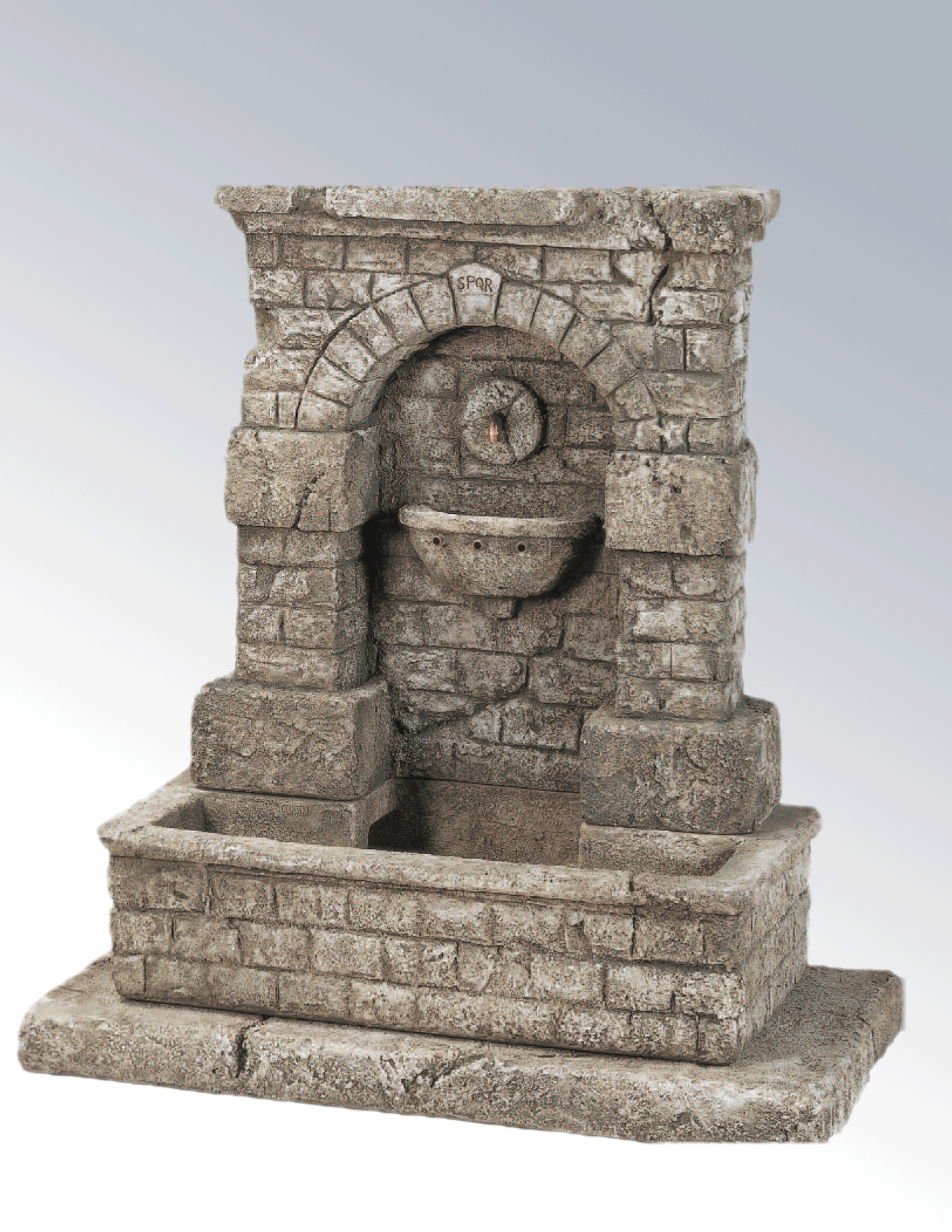 Spqr Cast Stone Outdoor Garden Fountains with Step Fountain Tuscan 