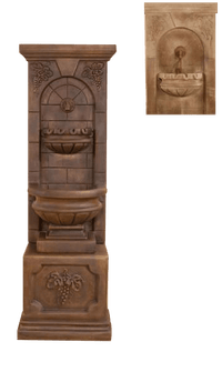 Thumbnail for St. Helena Outdoor Cast Stone Garden Fountain W/ Base and For Spout Fountain Tuscan 
