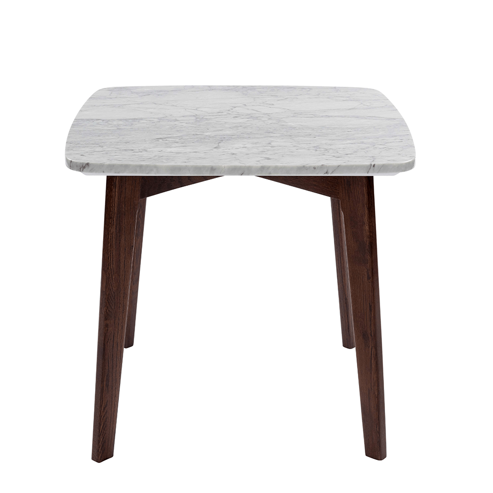 Laura 43" Rectangular Italian Carrara White Marble Coffee Table with Shelf Coffee Table The Bianco Collection 