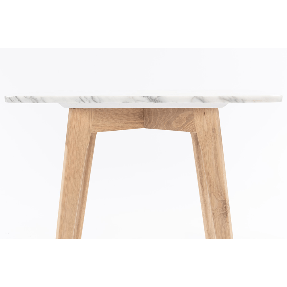 Cima 12" x 21" Rectangular Italian Carrara White Marble Table with Legs End Table The Bianco Collection 