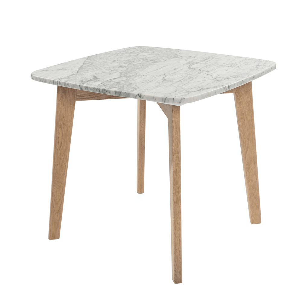 Laura 43" Rectangular Italian Carrara White Marble Coffee Table with Shelf Coffee Table The Bianco Collection 