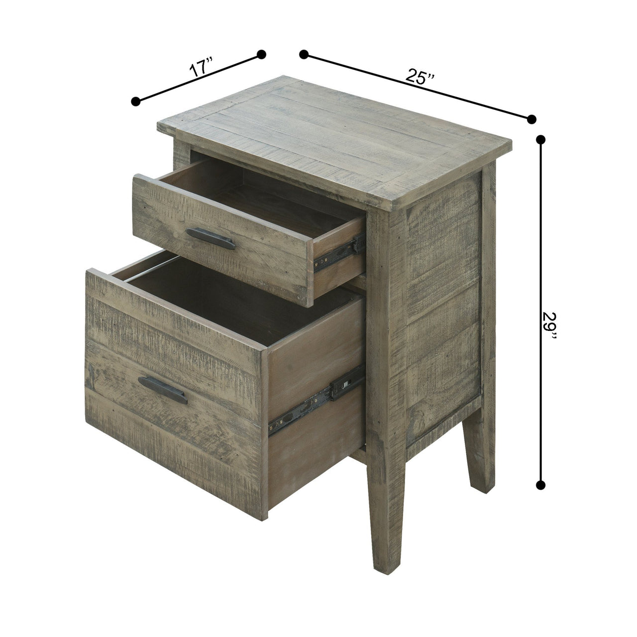 Ashford 2 Pieces Reclaimed Wood Writing Desk and Filing Cabinet Dining Table AndMakers 