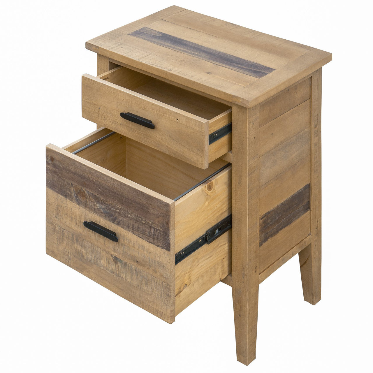Ashford 25" Reclaimed Wood Filing Cabinet with Two Drawers Filing Cabinet AndMakers 