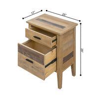 Thumbnail for Ashford 2 Pieces Reclaimed Wood Writing Desk and Filing Cabinet Dining Table AndMakers 