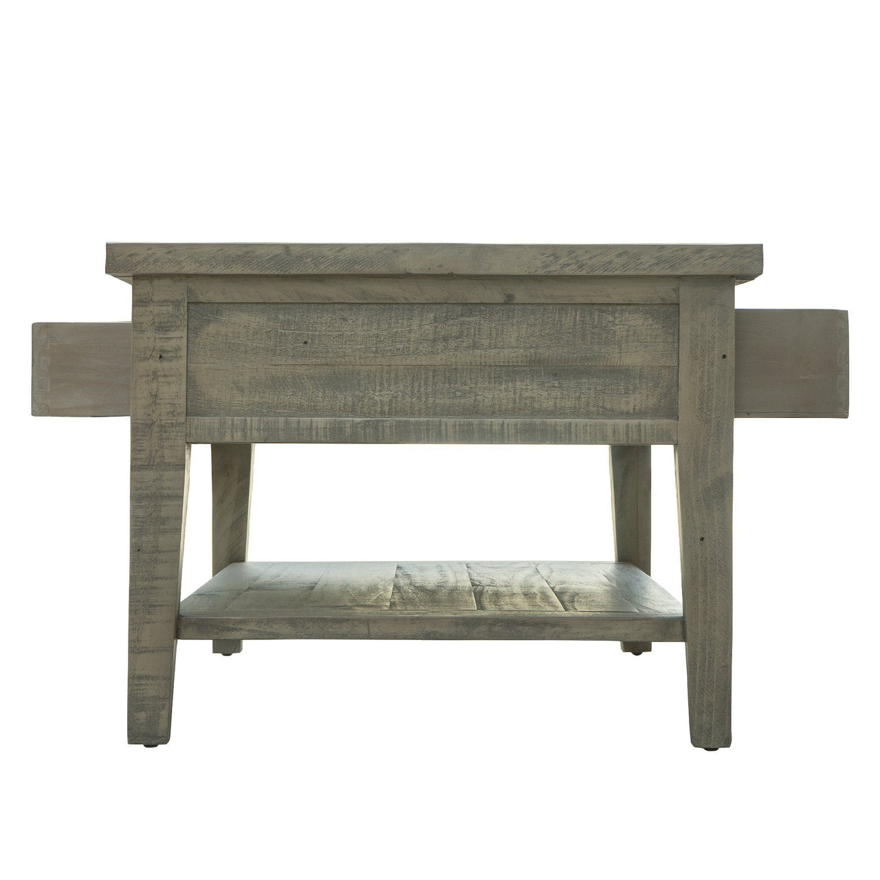 Ashford 40" Reclaimed Wood Coffee Table with Storage Shelf and Two Drawers Coffee Table AndMakers 