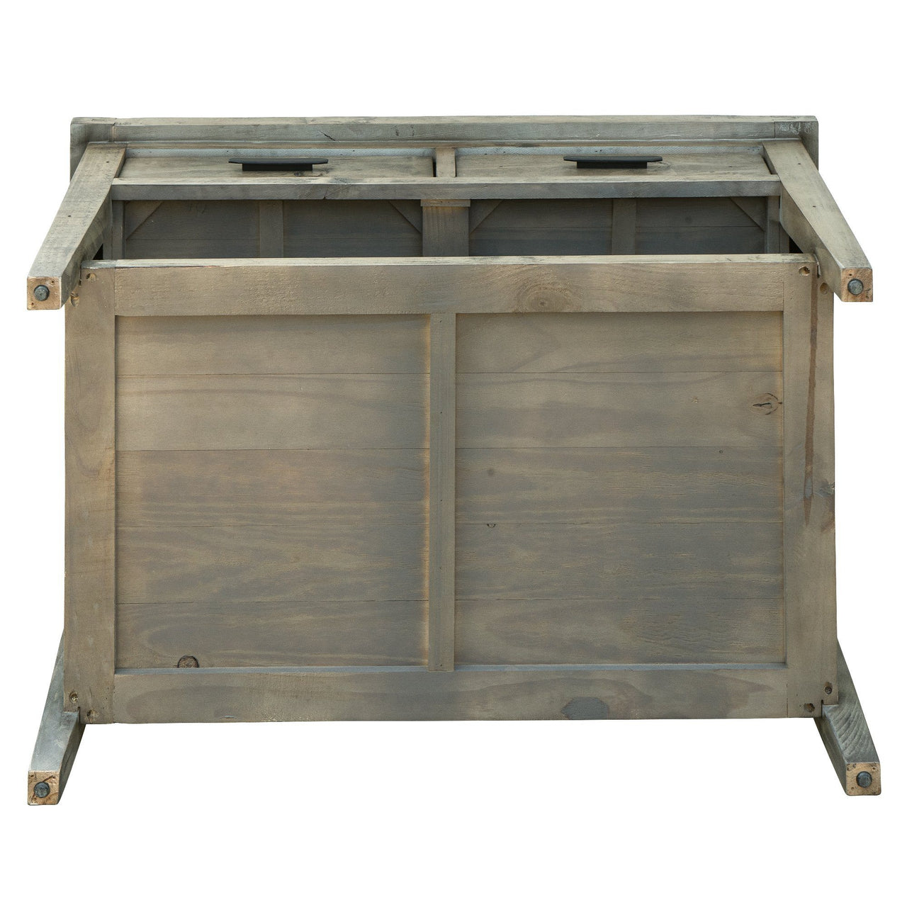 Ashford 40" Reclaimed Wood Coffee Table with Storage Shelf and Two Drawers Coffee Table AndMakers 