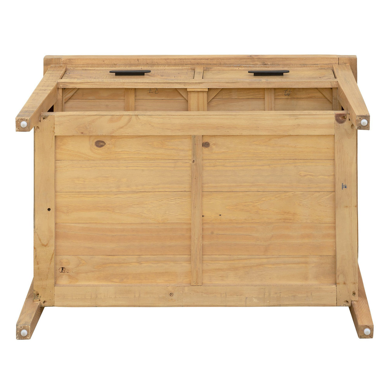 Ashford 40" Reclaimed Wood Coffee Table with Storage Shelf and Two Drawers Coffee Table AndMakers 
