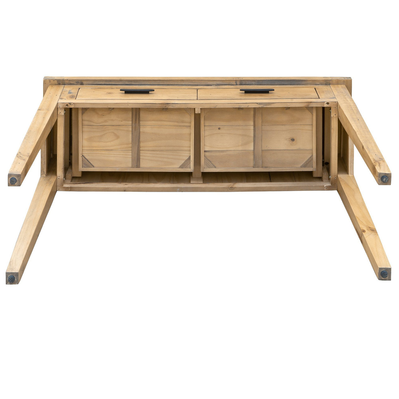 Ashford 47" Reclaimed Wood Console Table with Two Drawers Console Table AndMakers 
