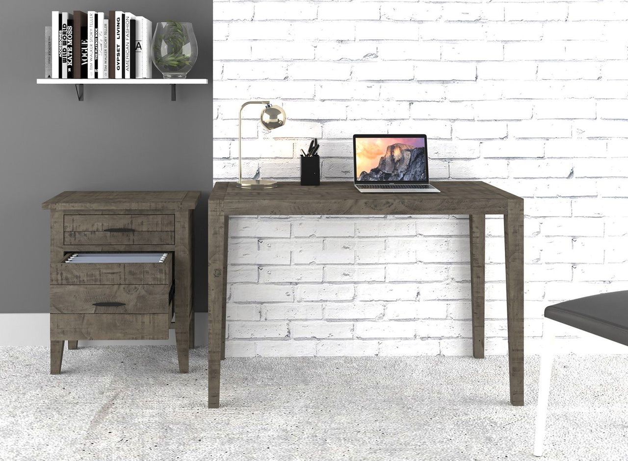 Ashford 25" Reclaimed Wood Filing Cabinet with Two Drawers Filing Cabinet AndMakers Grey 