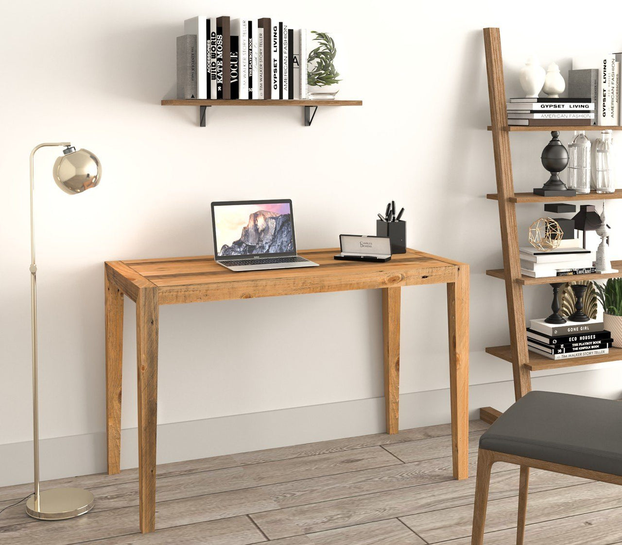 Ashford 47" Reclaimed Wood Home Office Desk Desk AndMakers 