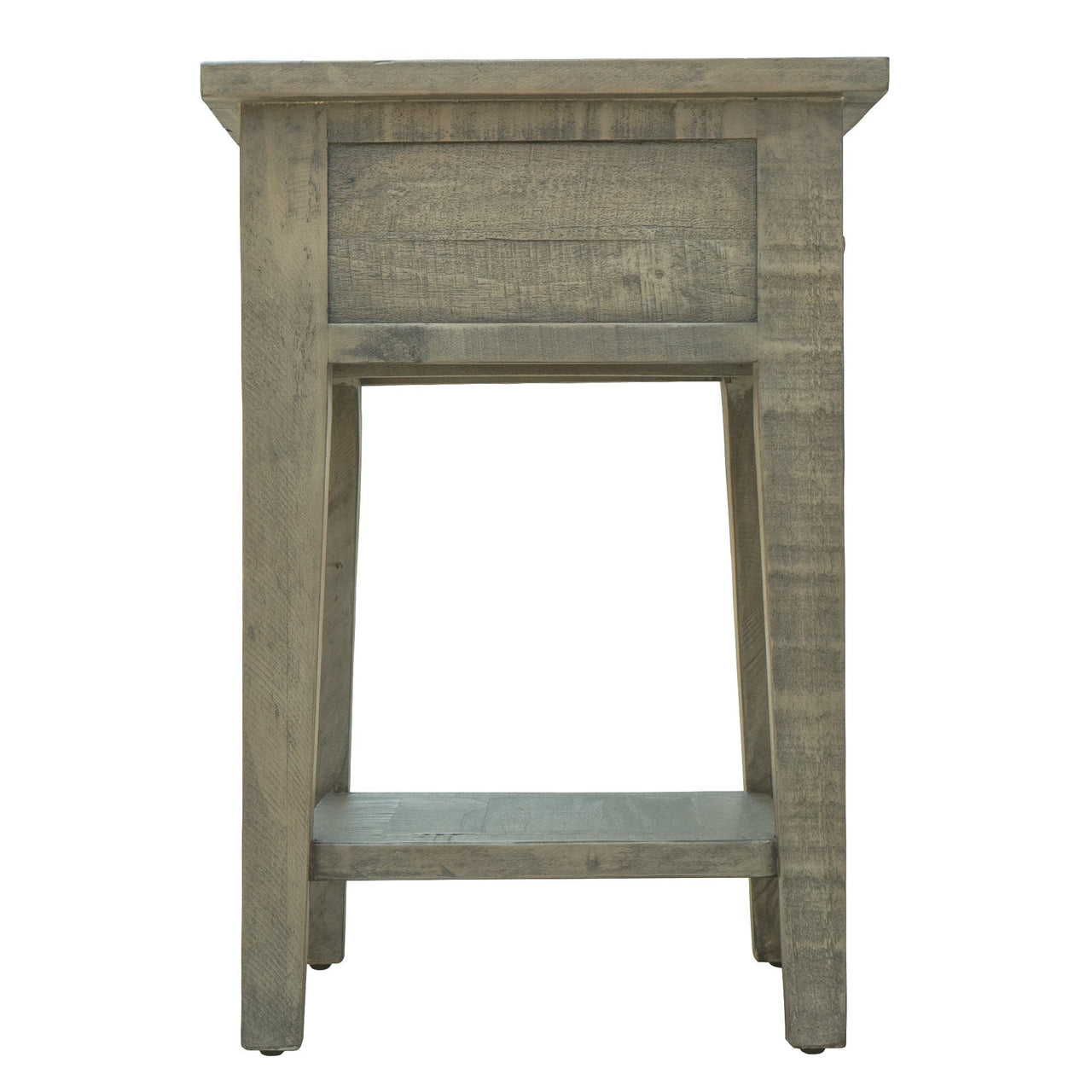 Ashford 20" Reclaimed Wood Lamp Table with Storage Shelf and One Drawer End Table AndMakers 