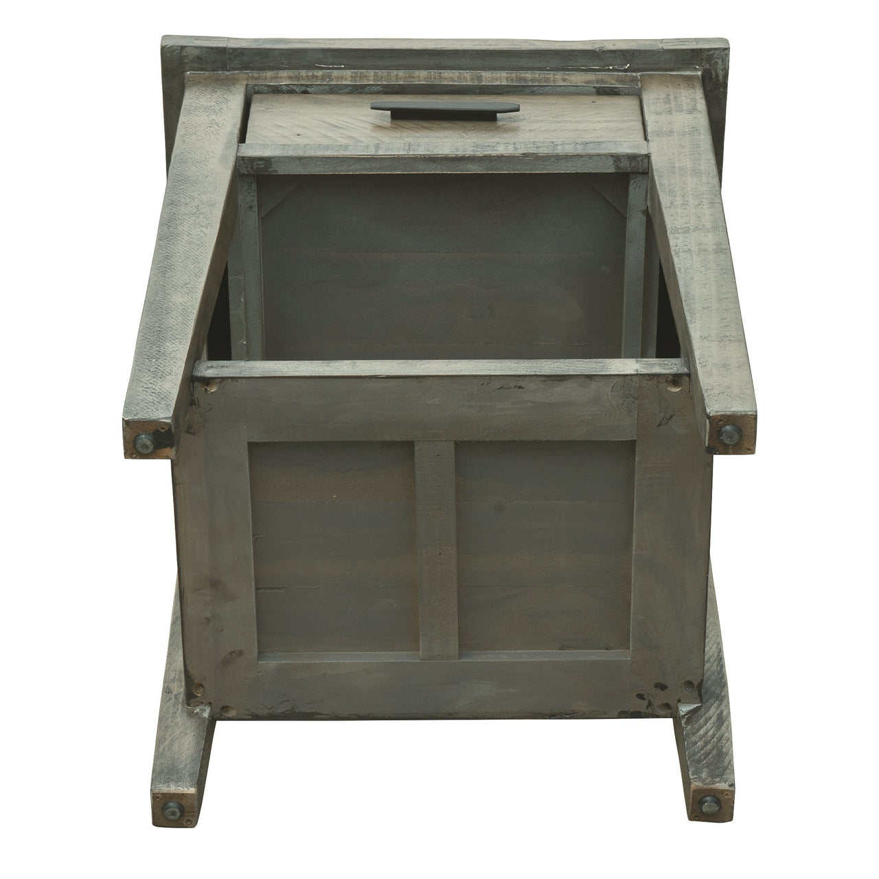 Ashford 20" Reclaimed Wood Lamp Table with Storage Shelf and One Drawer End Table AndMakers 