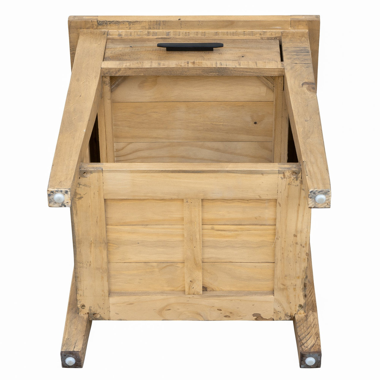 Ashford 20" Reclaimed Wood Lamp Table with Storage Shelf and One Drawer End Table AndMakers 