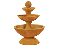 Thumbnail for Terso Three Tier Short Outdoor Cast Stone Garden Fountain With Spillways Fountain Tuscan 