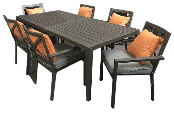 Titan Dining Set Of 7 Outdoor Furniture Tuscan 