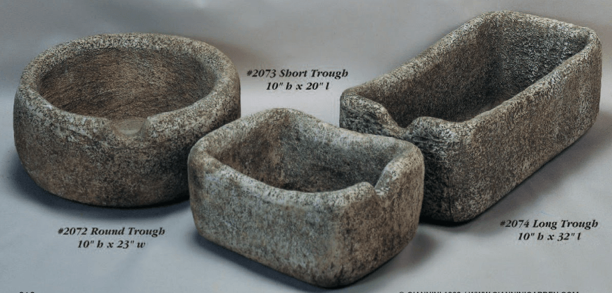 Trough Cast Stone Outdoor Garden Planter Planter Tuscan 