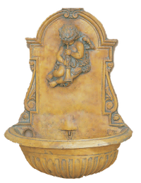 Thumbnail for Trumpet Angel Cast Stone Outdoor Garden Fountain Fountain Tuscan 