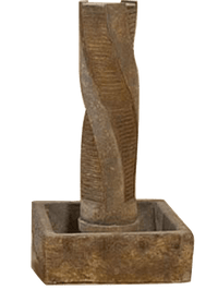 Thumbnail for Twist Texture Outdoor Cast Stone Garden Fountain No Ball Fountain Tuscan 