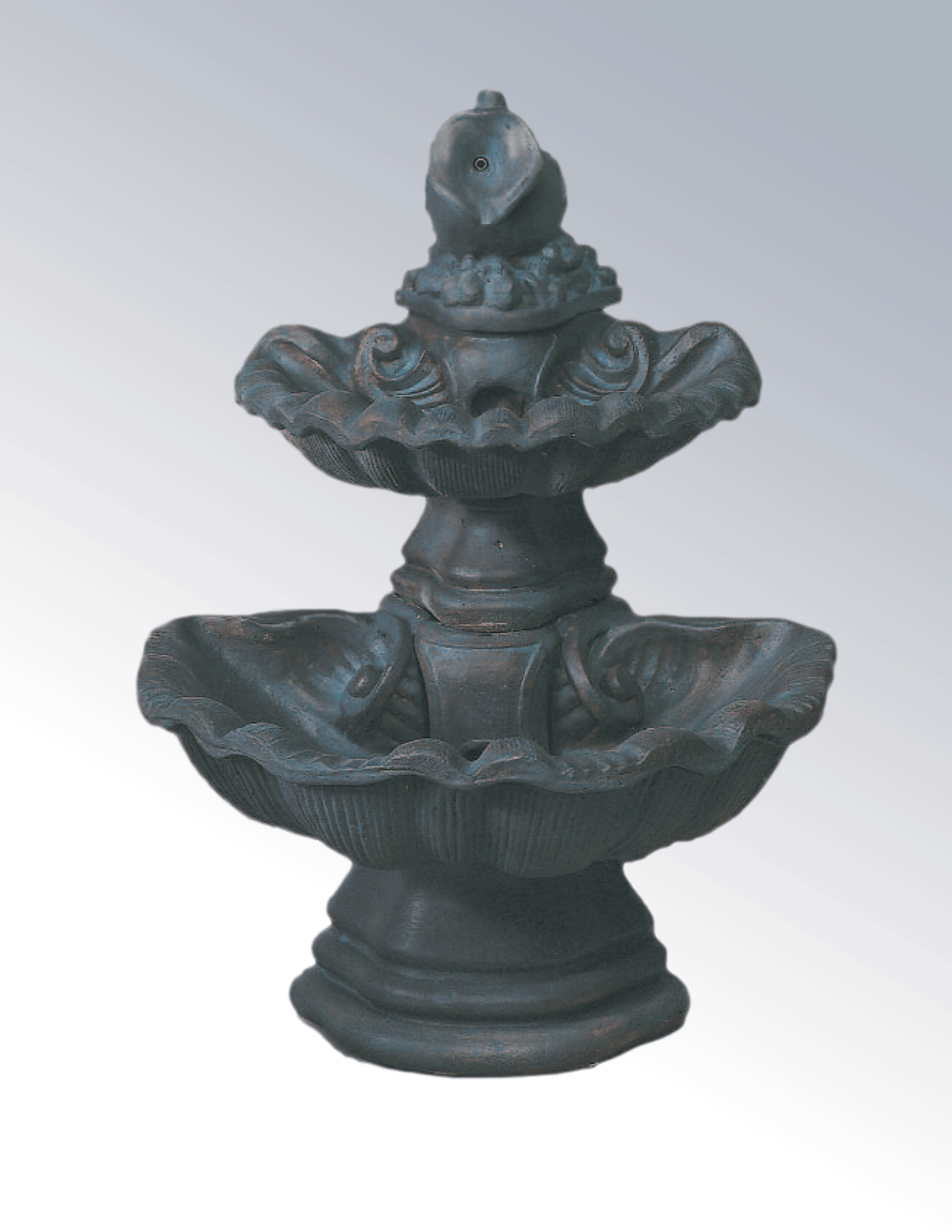 Two Tier With Pitcher Cast Stone Outdoor Garden Fountain Fountain Tuscan 