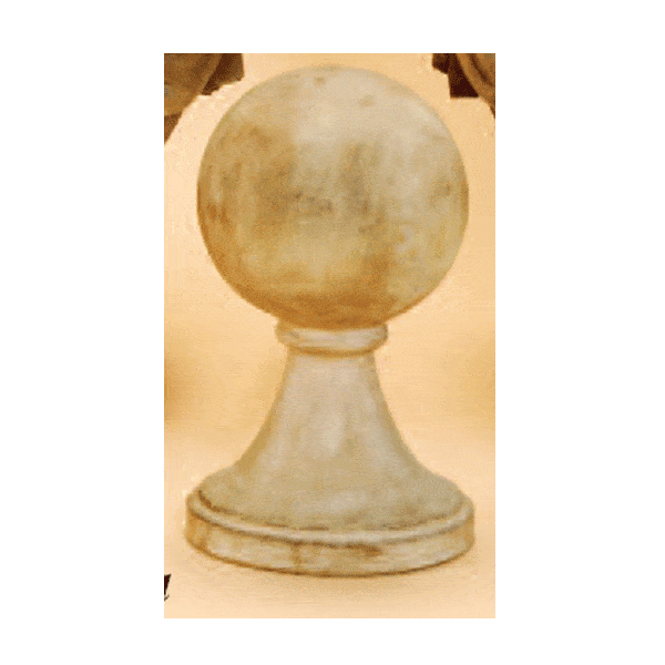 Elegant Post Ball Cast Stone Outdoor Garden Planter Planter Tuscan 