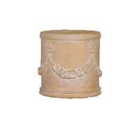 Thumbnail for Della Robbia Cast Stone Outdoor Garden Planter Planter Tuscan Natural (N) Large 
