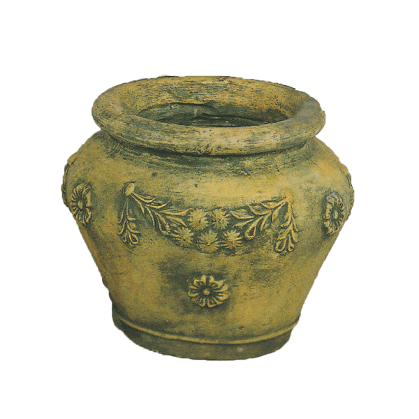 Siena Pot Cast Stone Outdoor Garden Planter Planter Tuscan Natural (N) Large 